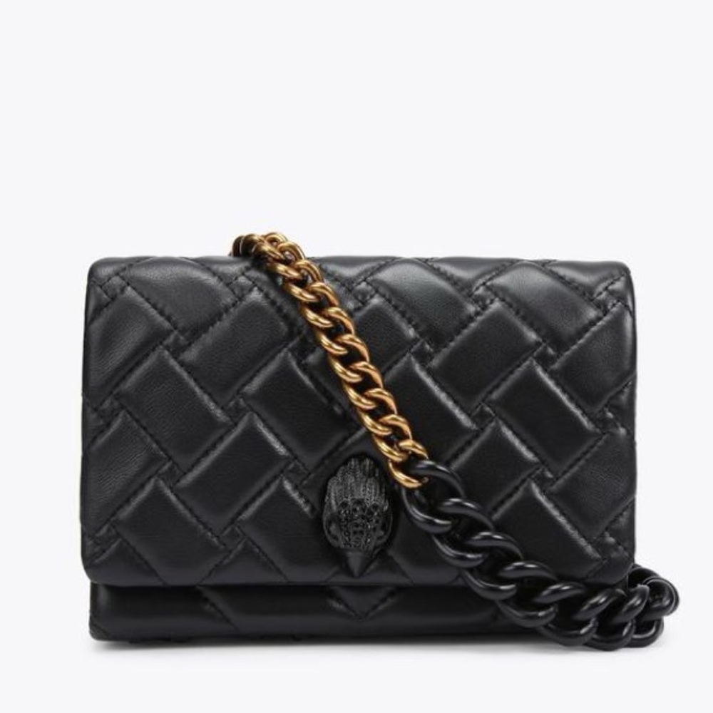 Kurt Geiger Black Quilted Leather Mini Kensington Bag NWT SOLD OUT RARE FIND